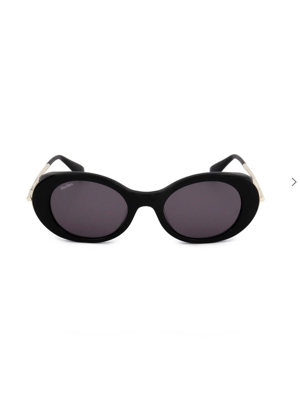 Max Mara Malibu10 MM0080 Round Sunglasses Black/Smoke 51mm w/ Case